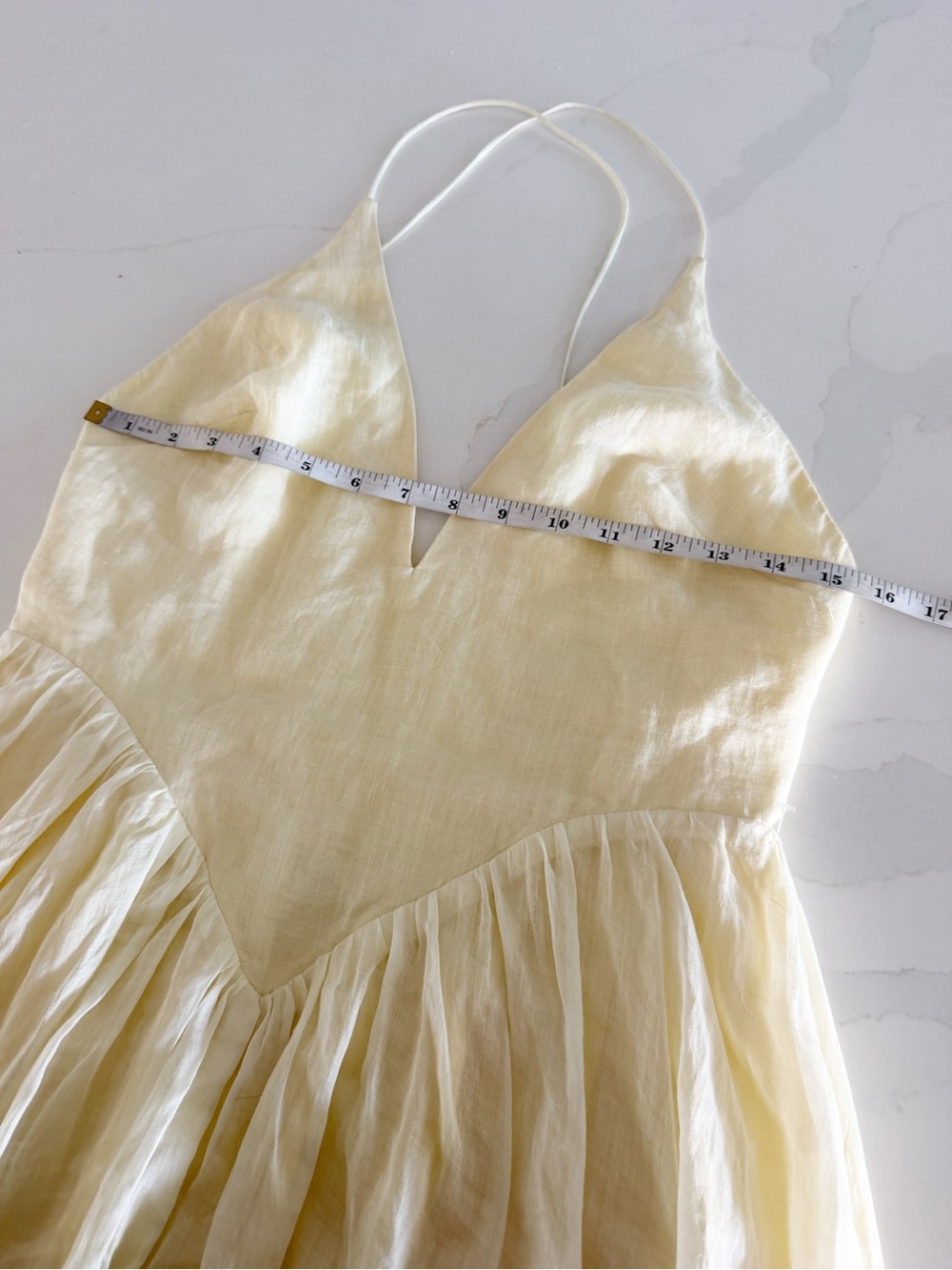 Bardot Arletha Halter Maxi Dress In Canary Yellow Sz 6 Revolve NEW - Picture 10 of 12